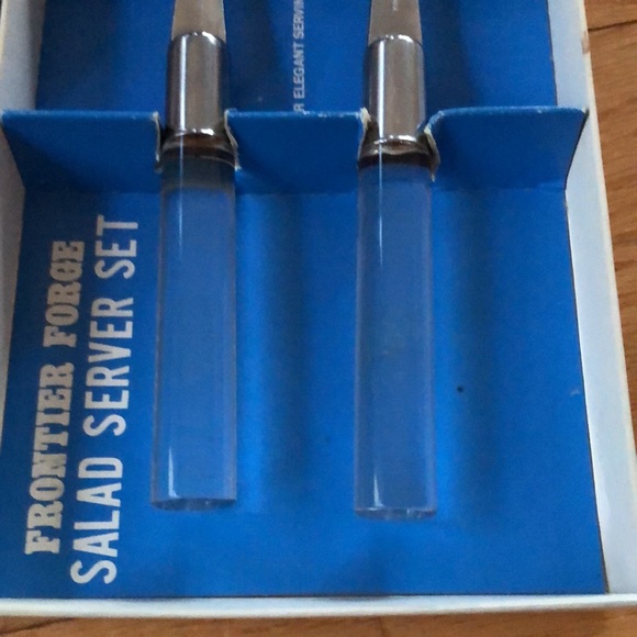 Vintage Mid-Century Modern FRONTIER FORGE Salad Server Set - Picture 2 of 6
